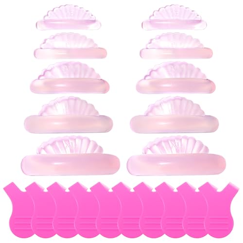 Sibba 15Pcs Eyelash Lifting Shields - Reusable Silicone Lash Lift Pads