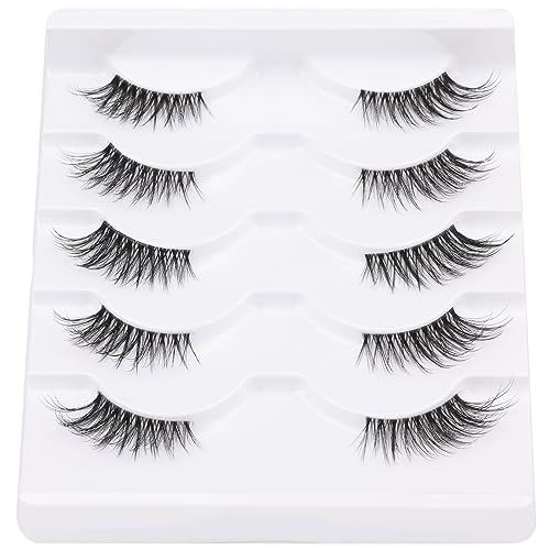 Cat Eye Half Lashes Natural Wispy Mink Fake Eyelashes Lightweight Reusable zanlufly
