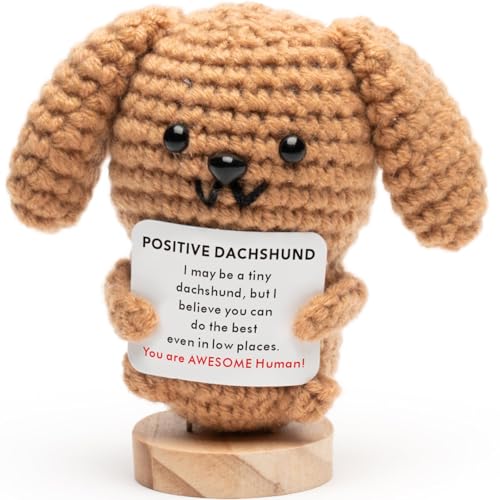 Adorable Crochet Dachshund Doll for Emotional Support | Handmade Gift