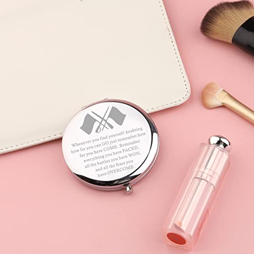 Color Guard Inspirational Compact Mirror - Travel Pocket Makeup Mirror