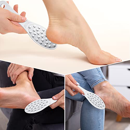 Jutom 4-Piece Stainless Steel Foot File - Double-Sided Callus Remover