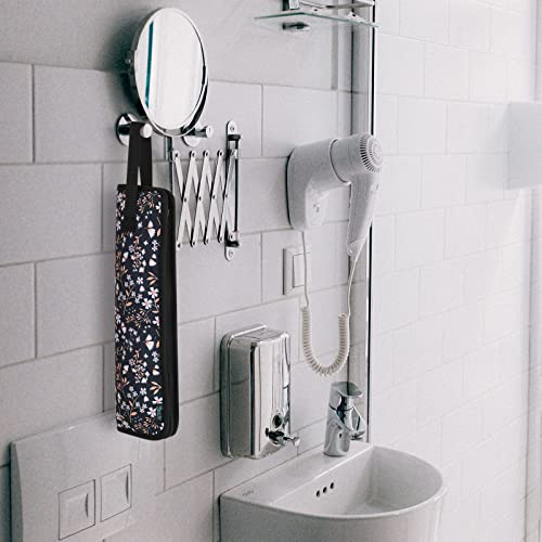 Beautyflier Heat-Resistant Flat Iron Travel Bag - White Flower Print