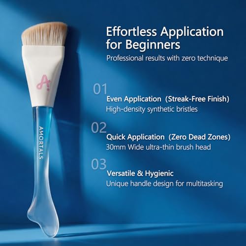 AMORTALS Ultra-Thin Foundation Brush for Flawless Blending