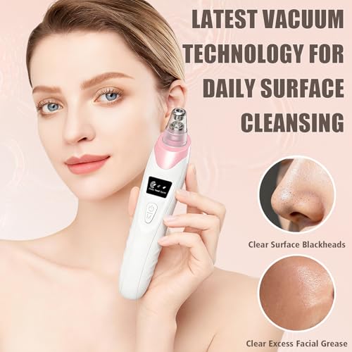 Gackoko Blackhead Remover Pore Vacuum with 5 Suction Probes - Pink