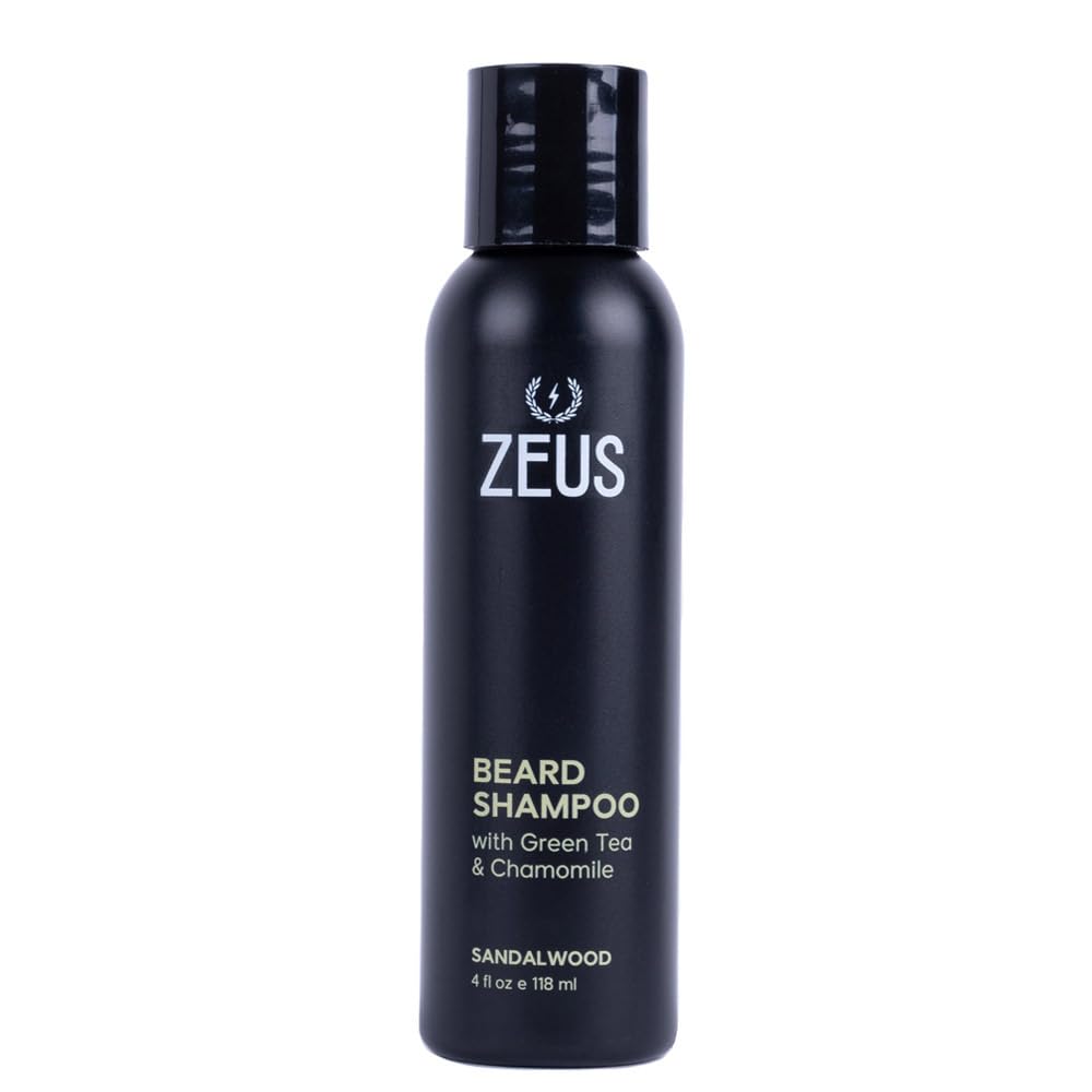 Italian Cypress Beard Wash Set for Men - Green Tea & Essential Oils | Hydrating Shampoo & Conditioner Duo for Soft, Strong Facial Hair