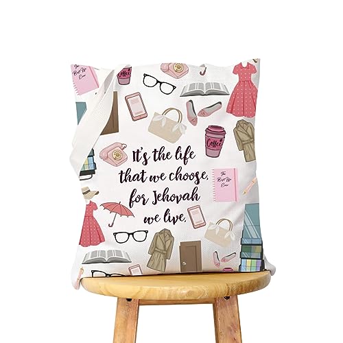 WCGXKO We Live Tote - Jehovah Witness Gift Canvas Shopping Bag
