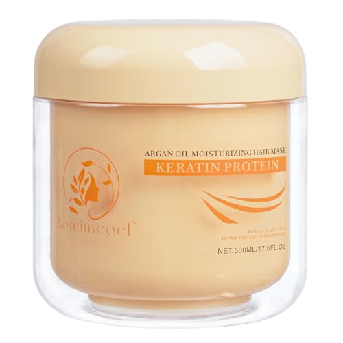 Collagen Hair Mask,Deep Repair Conditioning Argan Oil Hair Mask for Damaged Hair Treatment, Deep Conditioner Hydrating Hair Masque for All Hair Types 16.9 oz 500ml