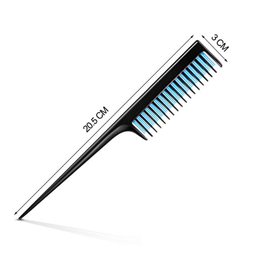 Leinuosen 3-Pack 8-Inch Teasing Comb Set for Volume & Styling