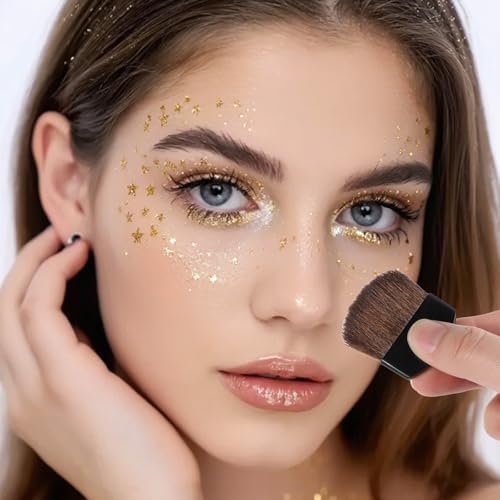 4Pcs Mini Powder Blush Brushes - Soft Travel Makeup Tools