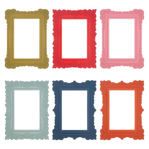 Karma Mini Magnetic Picture Frames - Set of 6 Colorful 3x4 Frames
