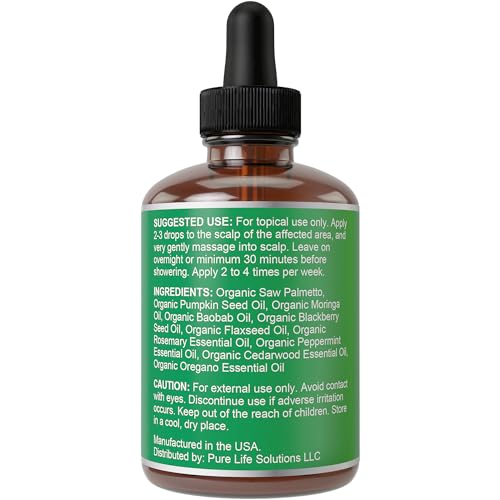 Saw Palmetto Hair Growth Serum with Rosemary & Peppermint - 2 Fl Oz