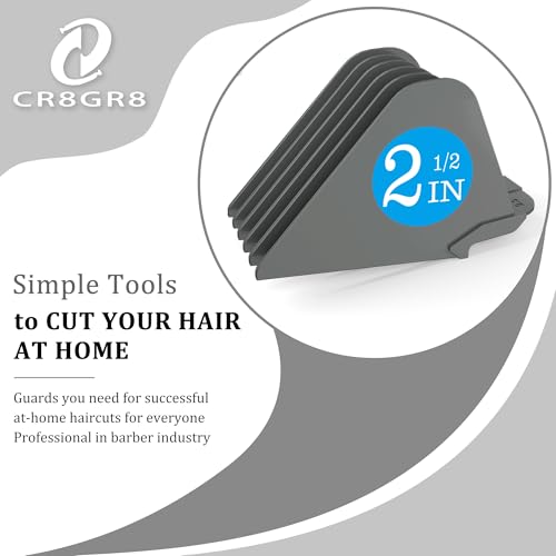 CR8GR8 Extra Long Hair Clipper Guards Set - 6 Piece Attachment Kit