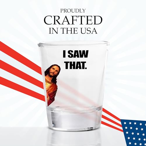 Funny Sarcastic Jesus Shot Glass - 1.5 Ounce Gift for Friends