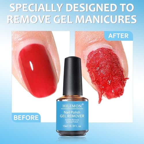 HiLemon Gel Polish Remover 15ml with Cuticle Oil & Nail File