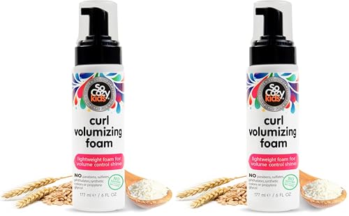 SoCozy Kids Curl Volumizing Foam Mousse 6 Oz (Pack of 2) - Shine & Volume