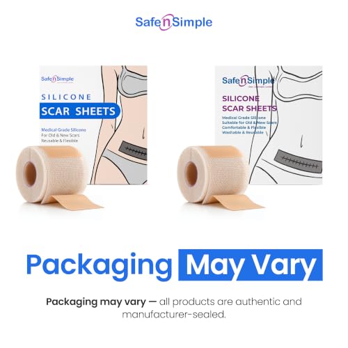 Safe n' Simple Silicone Scar Tape, Sheets - 1.6" x 60" Roll