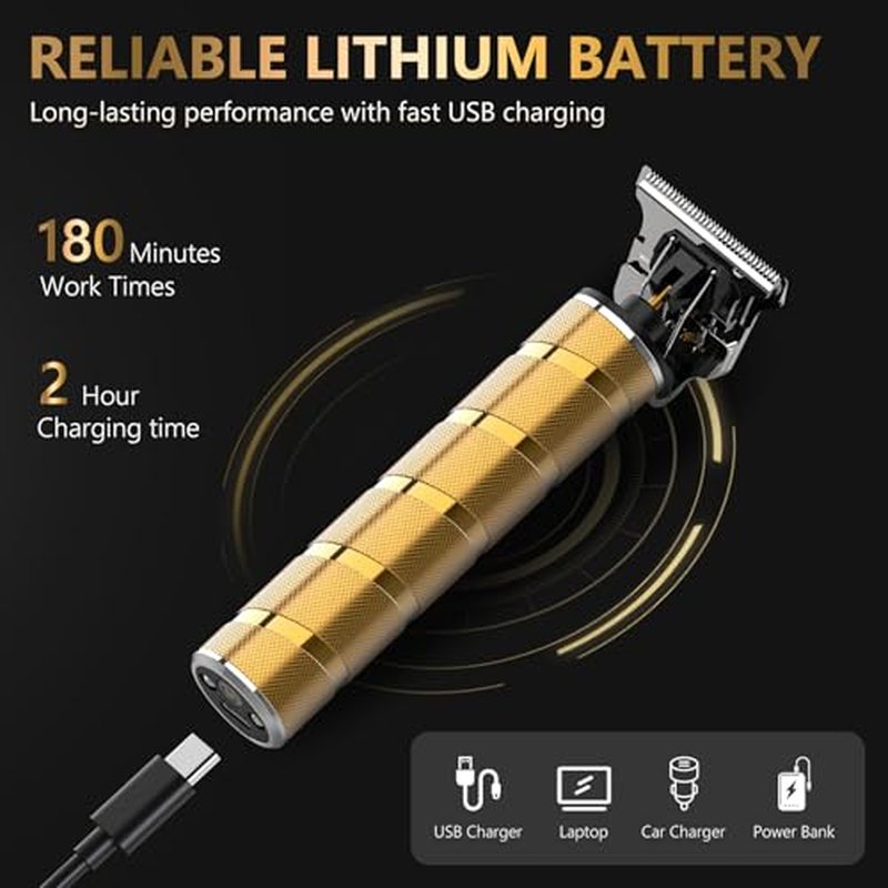 Ufree Beard Trimmer & Hair Trimmer for Men Professional, Electric Razor Shavers for Men, T Blade Precision Edgers Liners, Barber Clippers for Hair Cutting Mustache Facial, Mens Gifts