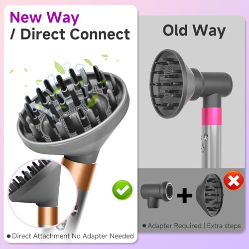 FFsign Grey Large Diffuser Attachment for Dy-son Airwrap HS01, HS05, HS08