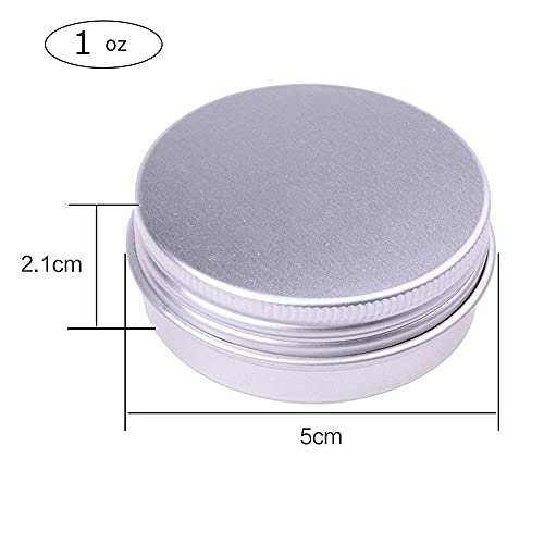 1oz Aluminum Balm Tins - 24 Pack Containers for Lip Balm & Cosmetics