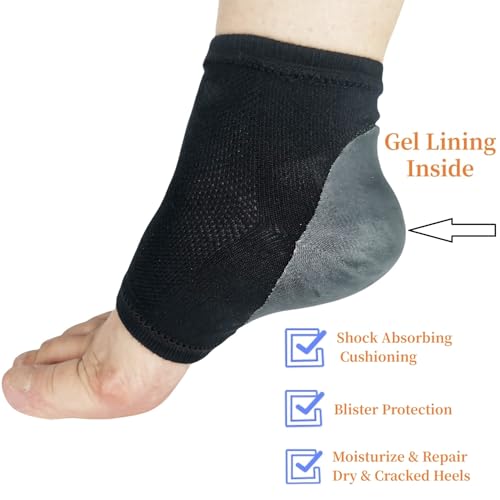 FonsBleaudy Gel Heel Socks for Kids - Plantar Fasciitis Pain Relief (2 Pairs)