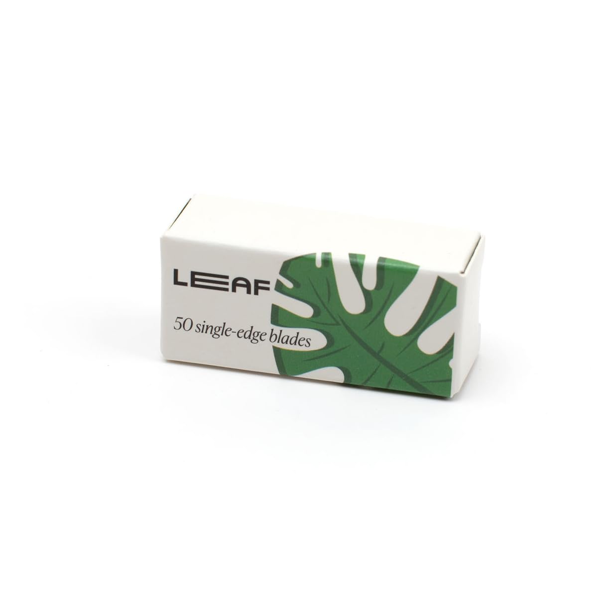 Leaf Shave | Leaf Single-Edge Safety Razor Blades, Platinum-Coated Stainless Steel Refills Compatible with Twig & Thorn Razor, and Dermaplaner, 50 Count