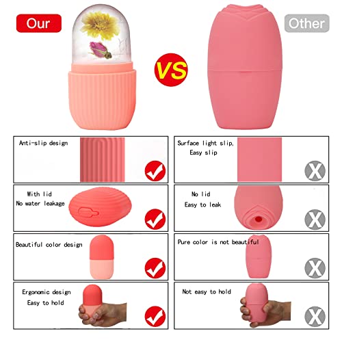 XHJRI Ice Cube Roller Massager for Face & Eyes - Skin Care & De-Puffing