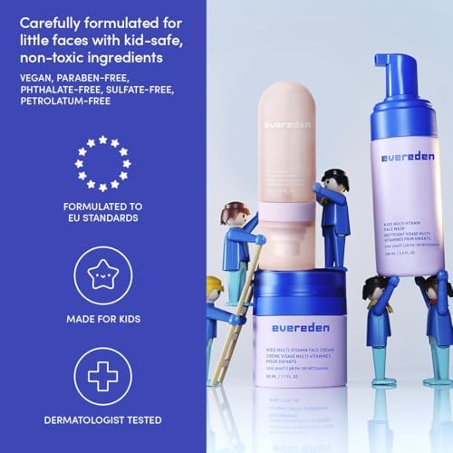 Kids Multi-Vitamin Hydrating Face Mist & Cream Set | Vegan Skin Care for Ages 6+ - Moisturizing & Refreshing