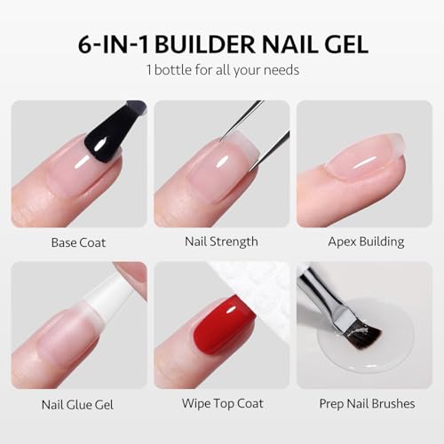 GAOY 16ml Clear Builder Gel for Nails - Strengthening, UV Cure