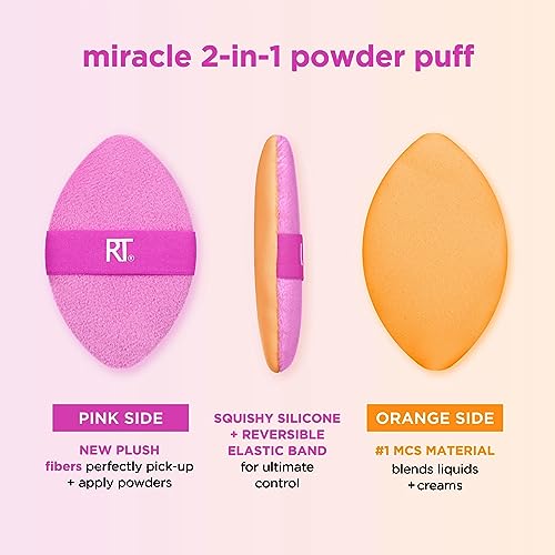 Real Techniques Makeup Sponge & Powder Puff Set for Blending & Setting