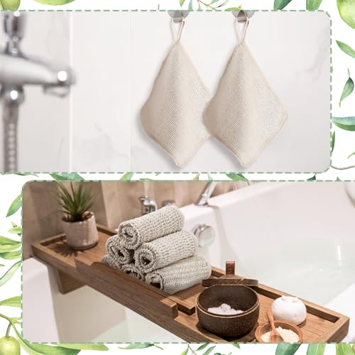 Batiyeer 6-Pack Natural Sisal Exfoliating Washcloths for Skin Care