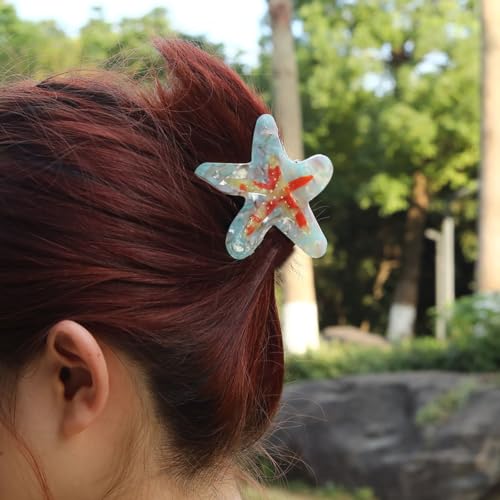 Starfish Hair Claw Clip - Handcrafted Cellulose Acetate Ocean Accessory