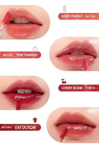 rom&nd Juicy Lasting Tint 10 NUDY PEANUT Long-Lasting Lip Color, MLBB, Natural Finish