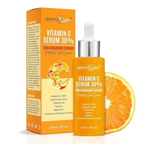 Vitamin C Serum with Hyaluronic Acid & Retinol - Organic Anti-Aging Face Treatment, 2 Fl Oz
