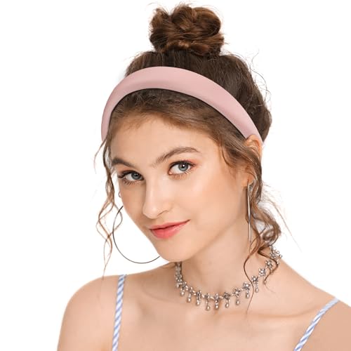 WantGor Wide Padded Headband for Women - Soft Elastic Hairband