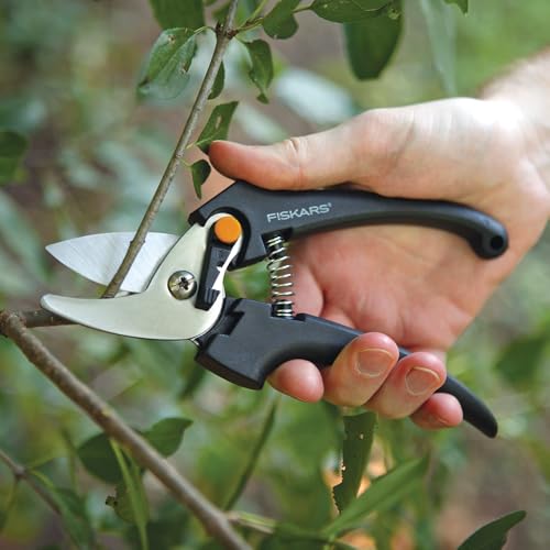 Fiskars Stainless Steel Bypass Pruner - Lightweight & Durable