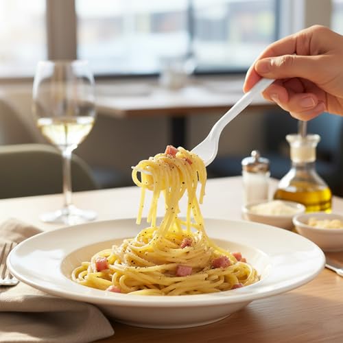 700 Count Medium Weight Disposable Plastic Forks - BPA-Free & Reusable