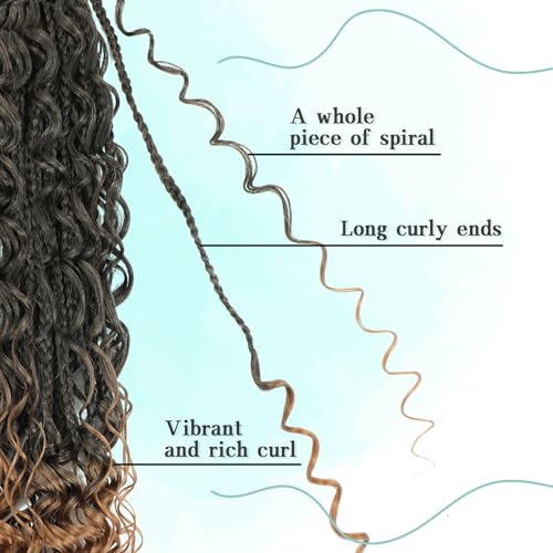 LIYATE 14 Inch Boho Crochet Braids 1B/30 - Pre-Looped Knotless Hair
