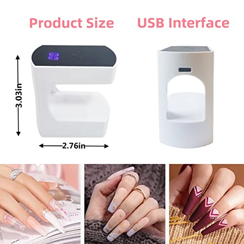 Lishumei 24W UV LED Nail Lamp for Gel Nails, Portable USB Manicure Dryer with Timer