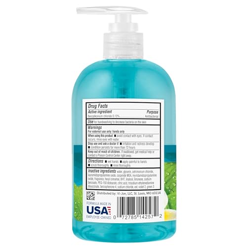 Germ-X Antibacterial Hand Soap, 12 Oz (Pack of 4), Spring Rain Scent
