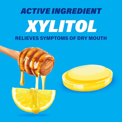 ACT Dry Mouth Lozenges with Xylitol - Honey-Lemon Flavor, 72 Count