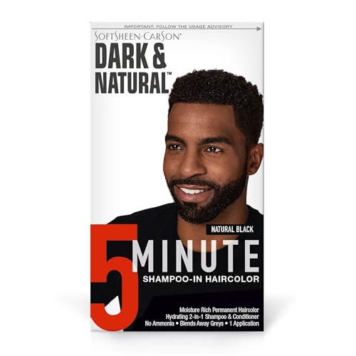 SoftSheen-Carson Dark & Natural Hair Color for Men - Jet Black, 5 Minute Gray Coverage