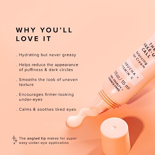Avatara Kombucha Eye Cream for Dark Circles & Puffiness, Hydrating Under Eye Moisturizer with Caffeine & Vitamin C