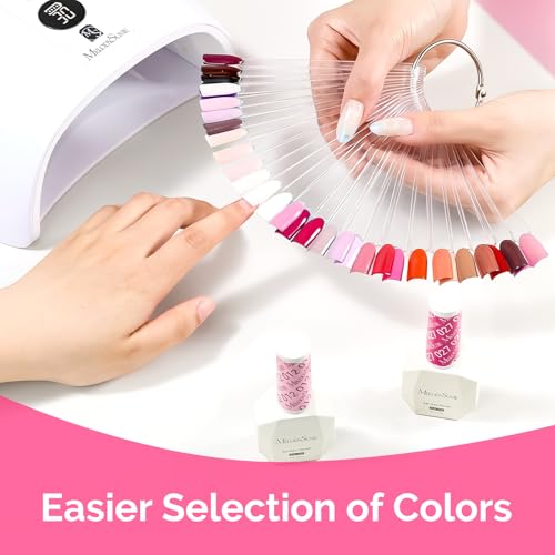 MelodySusie 100 Clear Nail Swatch Sticks with Ring - Practice Tips
