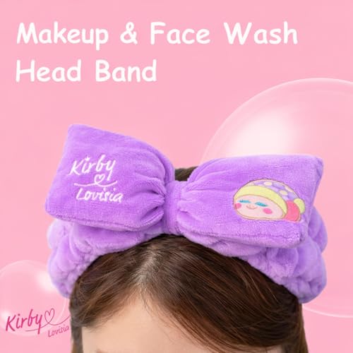 Kirby Purple Headband for Face Washing & Skincare - Kawaii Hair Accessory