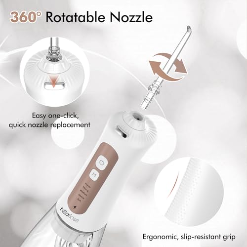 H2ofloss Cordless Water Flosser with 30 Freshening Tablets - 5 Modes