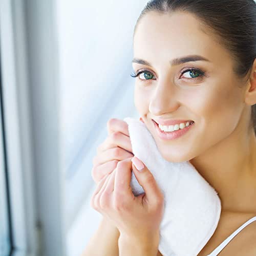 Orighty Microfiber Washcloths - 50 Pack, 12x12 Inch White Towels
