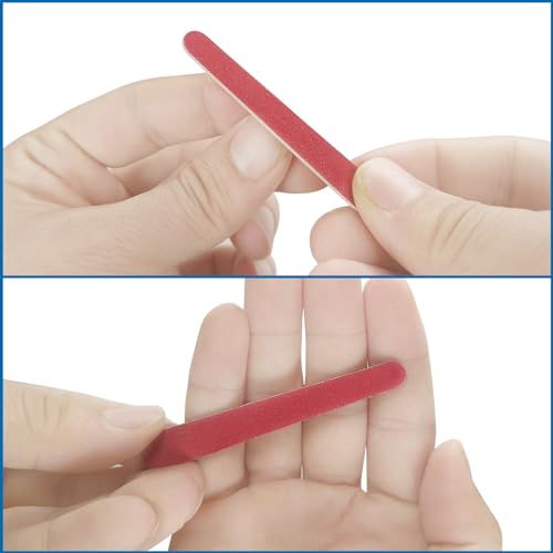 AhaTopia Mini Nail Files - 100 Pack Double-Sided 180/240 Grit