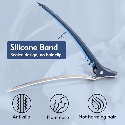 Blue Non-Slip Hair Styling Comb & Hair Clips Set for Men & Women