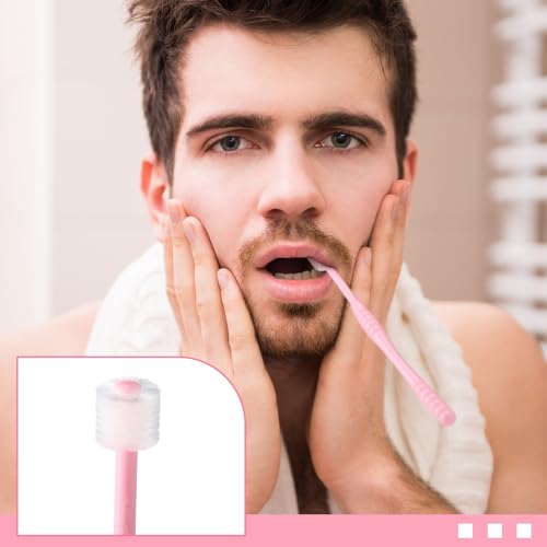 360-Degree Spherical Toothbrush for Sensitive Teeth - 2 Pack Pink