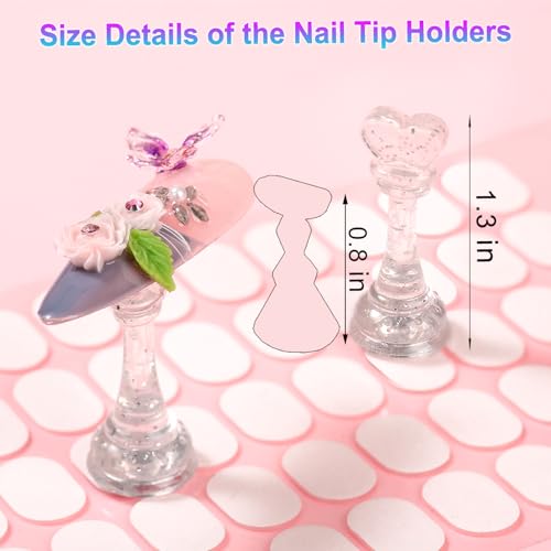 JINJINANV Magnetic Nail Stand for Press Ons - Anti-Tip Design